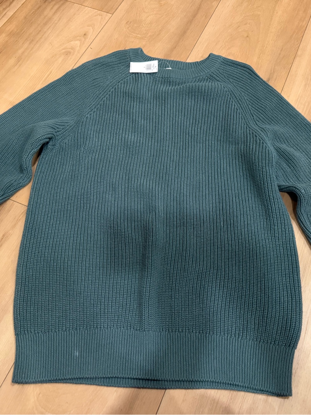 Old Navy Women's Crewneck Ribbed Sweater in Teal Green